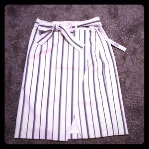 Blue and White Striped Antonio Melani Tie Skirt